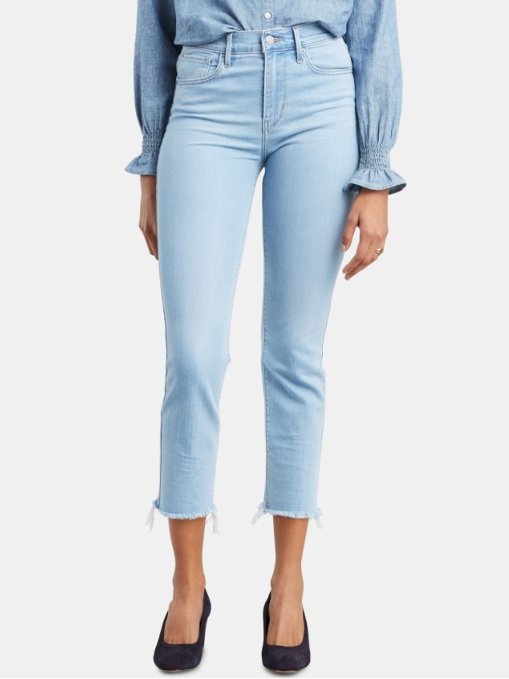 Levi’s 724 High Rise Straight Leg Cropped Jeans Size 25